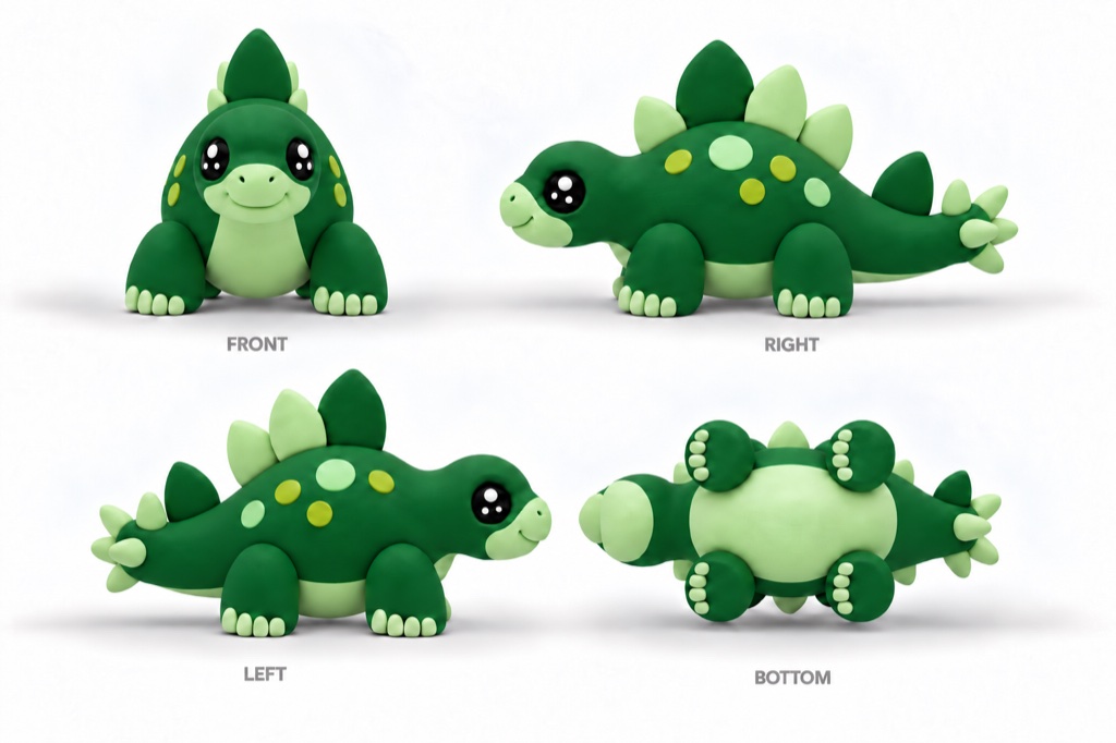 Stegosaurus keychain design illustration